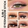 Eyeshadow Stick,5 Colors Soft Creamy Matte Shimmer Eye Shadow Pencil,Powder