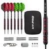 Hy-Pro Darts Set - 22g Steel Tip Darts, 6x Aluminium