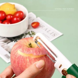 2-in-1 Peeler Multi-function fruits vegetables Peeling Tool Stainless Steel Blade Easy Cutting Peeling Machine for kitchen and camping Hiking.
