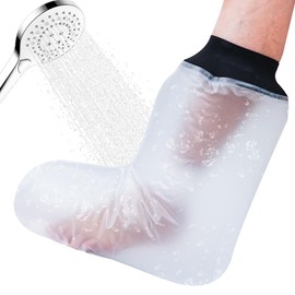 Inmoredo Reusable Waterproof Foot Ankle Cast Cover for Shower - Watertight Protector for Surgery, Bandages, Wounds, and Burns (Foot Ankle)