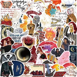 Crescent City Stickers,50 PCS TV Series Vinyl Waterproof Decals for Water Bottles Computer Bicycle Skateboard Luggage Phone Pad Laptop Kids Teens Stickers Pack