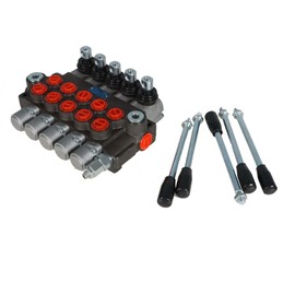 kimllier 5 Spool Hydraulic Valve 13GPM 3600PSI Hydraulic Directional Control Valve SAE Ports Double Acting Valve