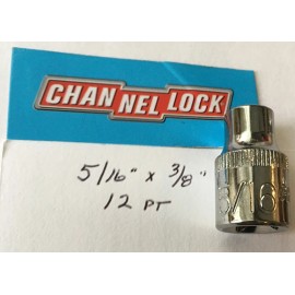 CHANNELLOCK 5/16" x 3/8" DR  STANDARD  SOCKET  12 Point Free USA Shipping