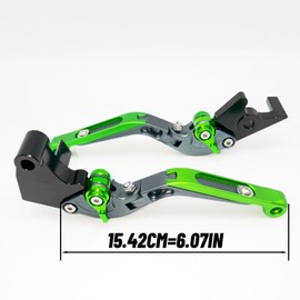 Motorcycle Extendable Adjustable Clutch Brake Lever Compatible with Kawasaki NINJA500 Ninja 500 Z500 Z 500 SE 2024 2025 (Grey Green)