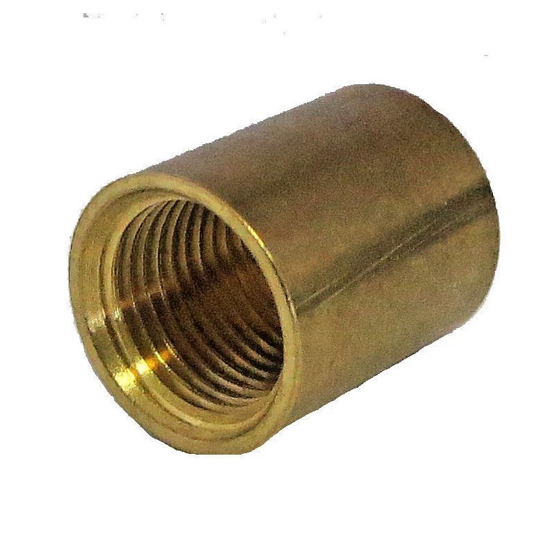 Lamp parts: brass coupling 3/8" hole x 3/8" hole TV-80