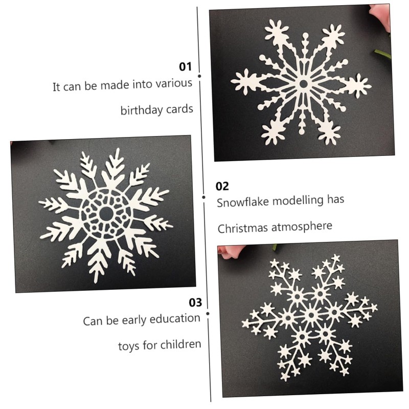 DOITOOL 1 Set Christmas Snowflake Metal Embossing Stencils Durable Cutting