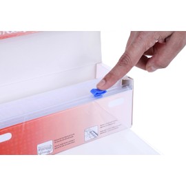 Forvara Cling Wrap Non-PVC Plastic Wrap for Food - 300 Square Foot Roll with Slide Cutter