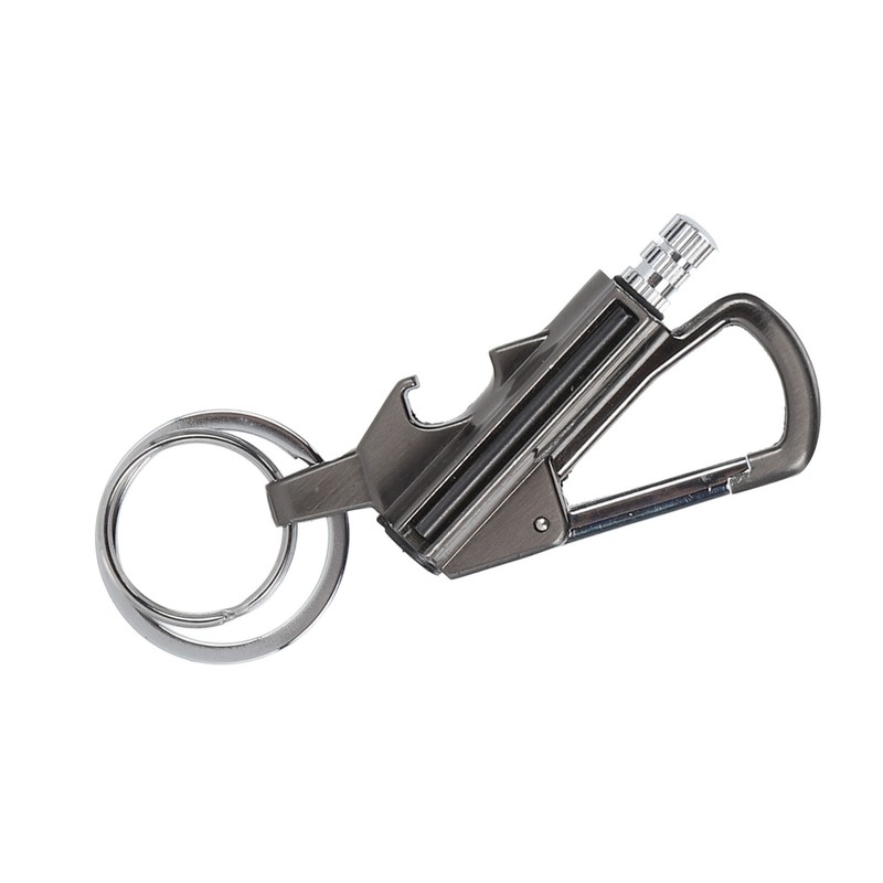Match Bottle Opener Metal Keychain Multi Function Reusable Survival Lighter