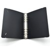 Freude A5 6-Holes Round Ring View Binders Black Plastic Cover,