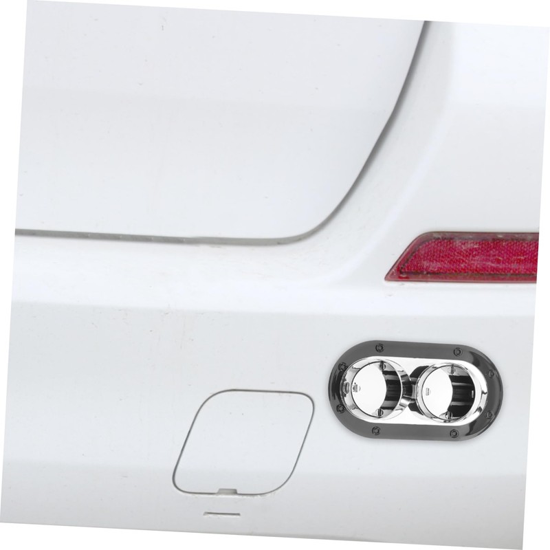 Zerodeko Fake Exhaust Tip Car Decorative Sticker for Scratch Collision