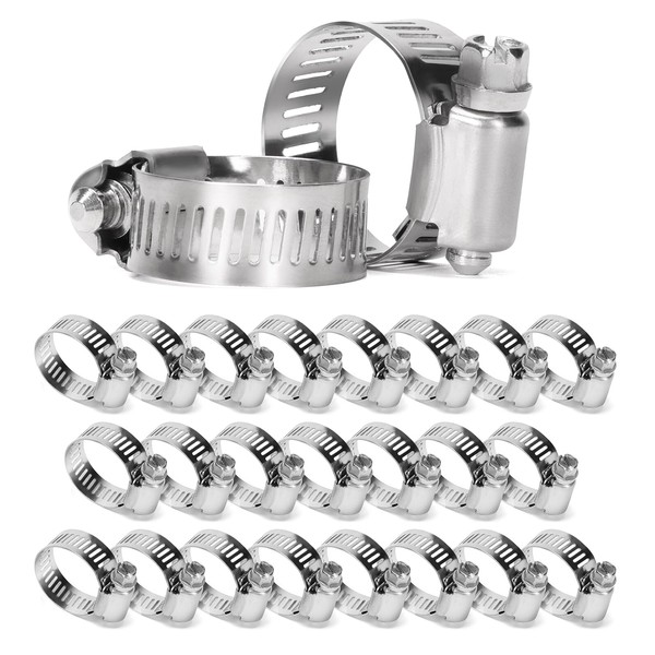 iCrimp Adjustable Stainless Steel Hose Clamps, Fits 1/4" to 1-5/8",