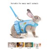 Bunny Harness and Leash,Proof Walking Escape Cute Floral Mesh Vest