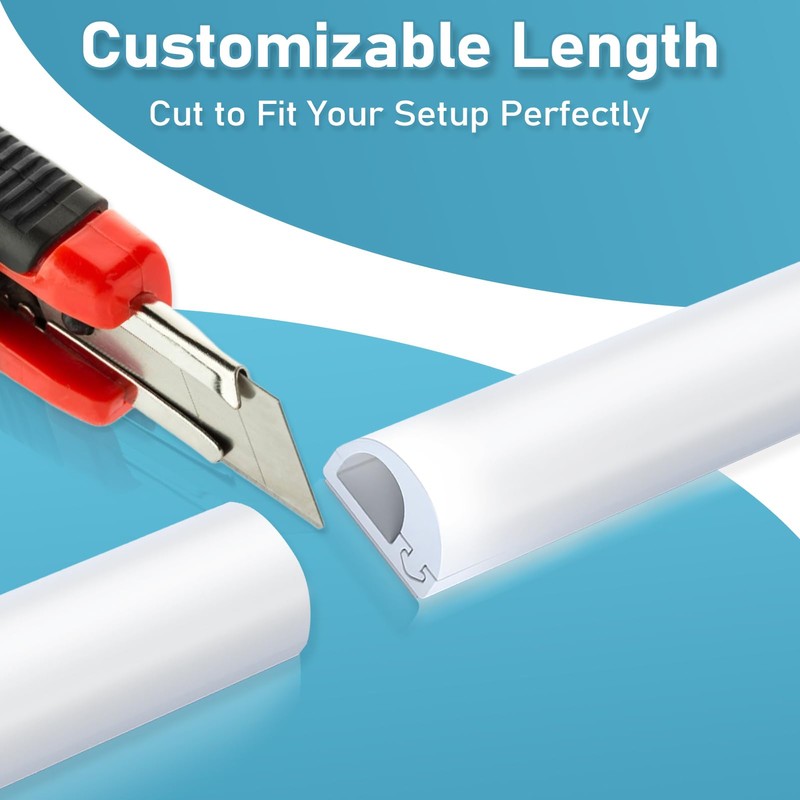 78" Cord Hider Wall, Self Adhesive Silicone Cord Covers for