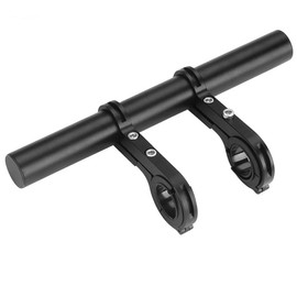 20 cm Bicycle Handlebar Extension Aluminium Alloy Bicycle Handlebar Extender Extension Holder Extender with Screwdriver (Black)
