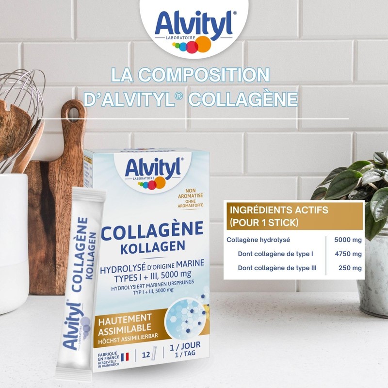 Alvityl Collagen 5000 mg, hydrolyzed, marine origin, type I and