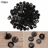 150pcs Plastic Hinged Screw Cover Caps, Black Screw Snap Covers