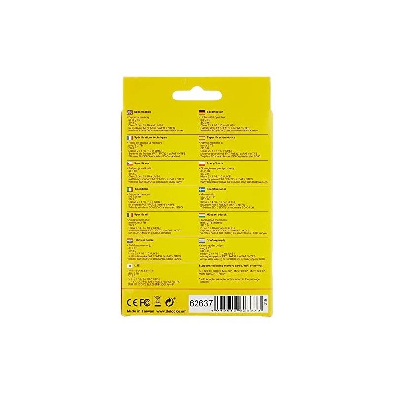 DeLOCK 62637 Compact Flash Adapter WiFi SD/SDHC/SDXC Memory Card For