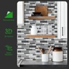 LONGKING Peel & Stick Backsplash Tile for Kitchen, Gray Stick