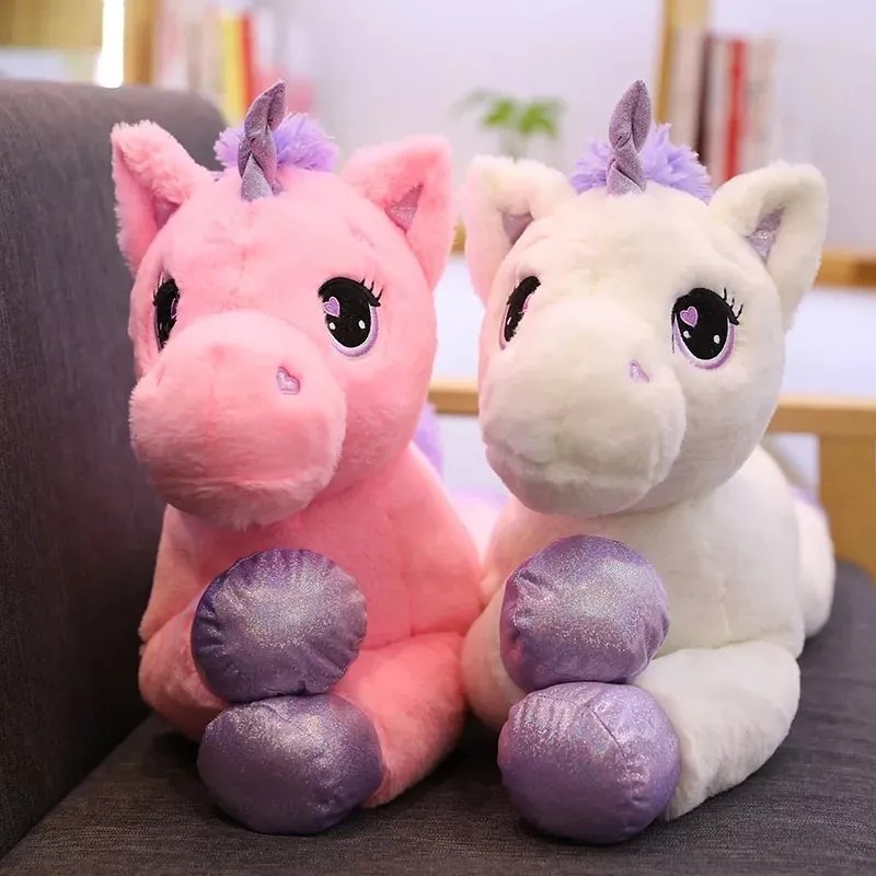 Jextech Peluche Unicornio Rosa Morado 110 Cm Jumbo Gigante Grande