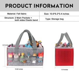 AZTOPA Travel Carrying Case Compatible with Toniebox Audio Player Starter Set,Educational Musical Toy Storage Bag Folding Hand Bag for Tonies Figurines