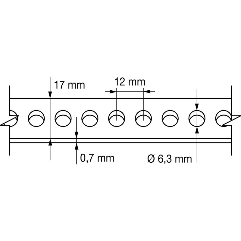 Perforated Tape Roll 10 Metres on a Roll in Plastic