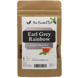 Your ExcellenTEA - Earl Grey RAINBOW - Black Loose Leaf Tea with Real Bergamot Oil in Resealable Pouch made from Ceylon BOP1 (50g)