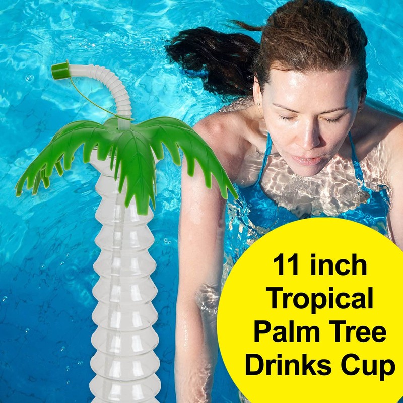 VFM - Tropical Palm Tree Bottle 11" Drinking Cup With
