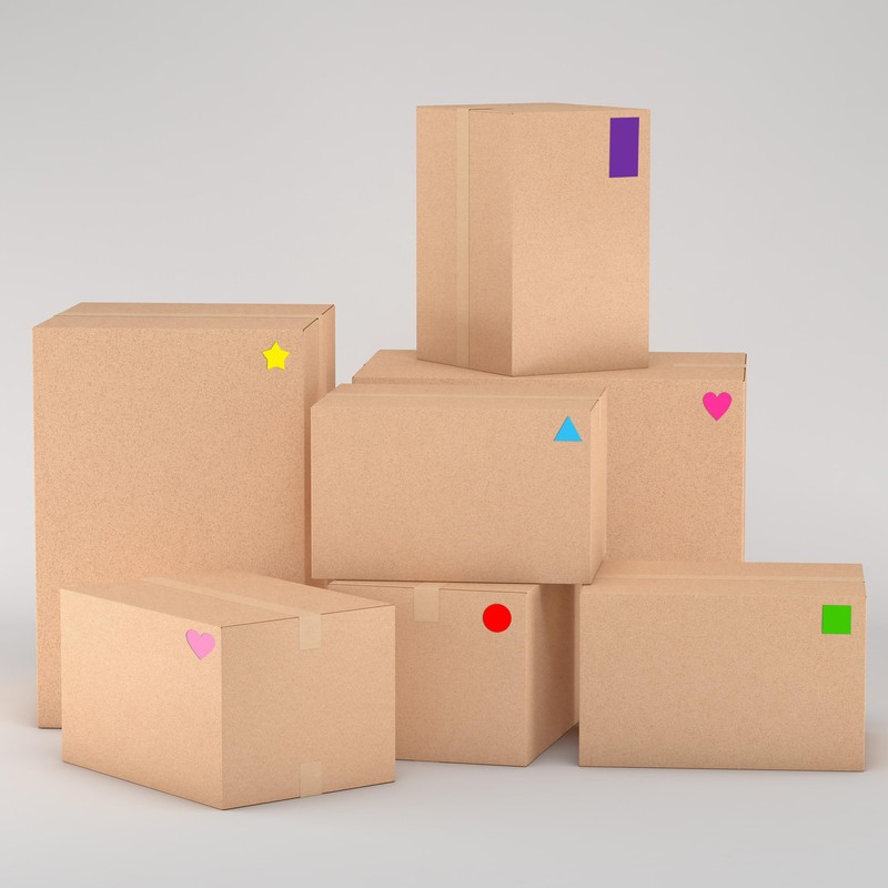 2016 PCS Multi-Shaped Color Coding Stickers 7 Colors 6 Shape