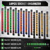 22-Piece Socket Organizer & Magnetic Wrench Organizer Set, 1/4", 3/8",