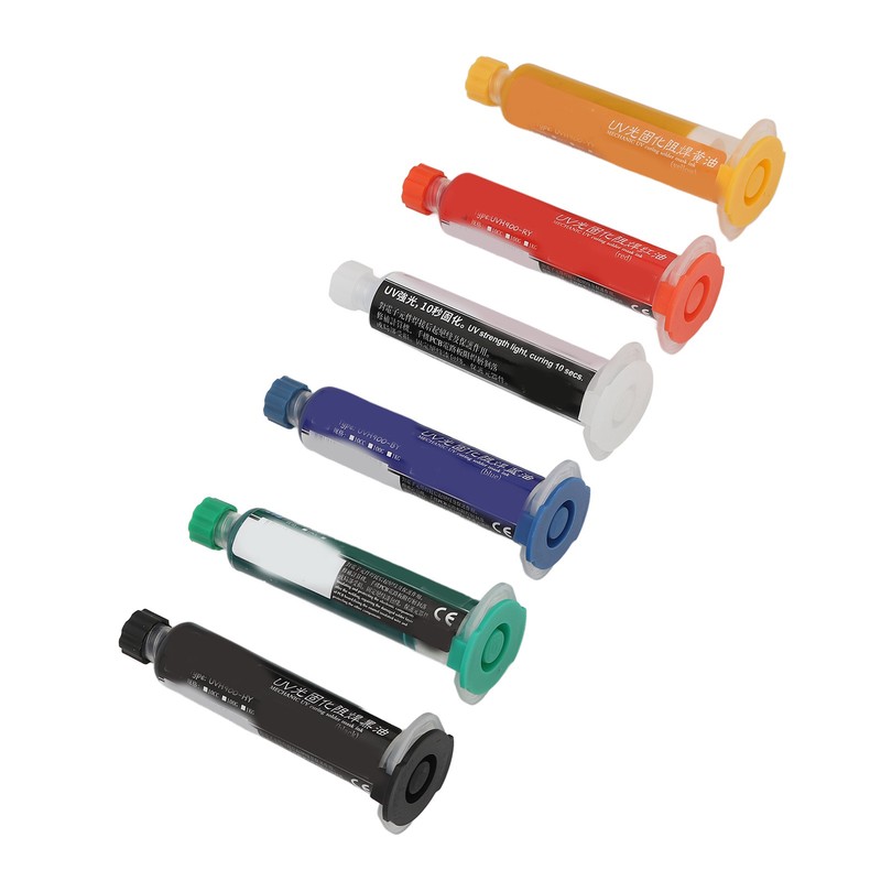6Pcs Solder Mask Ink UV Light Curing Solder Mask Ink