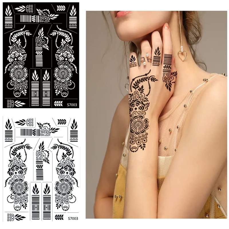 XMASIR 10 Sheets Tattoo Stencils 20 Pcs Arm Hand Tattoo