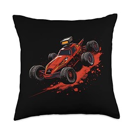 RC Racing Remote Control Car Apparel Enthusiasts Throw Pillow