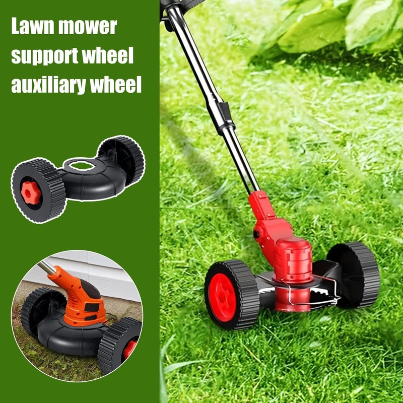 String Trimmer Wheels Attachment | Lawn Mower Wheel Adjustable Support,Adjustable