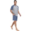 PrinStory Men's Pajama Set Sleepwear Pjs Lightweight Short Sleeve Crewneck