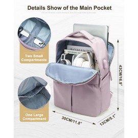 Backpack For Women Men,School Backpack For Teens Boys Girls,College Waterproof Laptop Backpack,Travel Backpack Carry on (Purple)