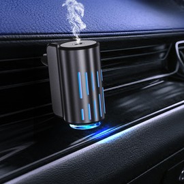 Car Air Freshener,Smart Car Air Freshener, Suitable For Car Diffusers And Home Use,Automatic On/Off,10 Scents,Car Diffusers Have 3 Adjustable Modes,Car Essential Oil Diffusers Have 10 Refill Bottles