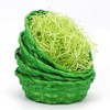 Epokus 4 Green Easter Baskets with Green Grass, Easter Baskets