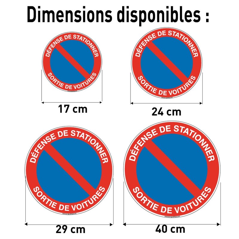 AUA SIGNALETIQUE - Circular sign made of PVC, 1.5 mm