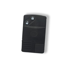 BROVACS Replacement Key Shell + Uncut Blank Emergency Key Compatible with MAZDA 2 Buttons Smart Card Keyless Entry Remote Key Shell PG534A