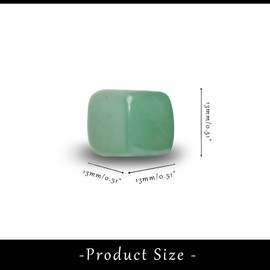 Jadeite Crystal Dice Set - 7 Pieces 1.3 cm Natural Stone Energy Cube - Decorative Stones for Chakra Meditation Reiki Office Home