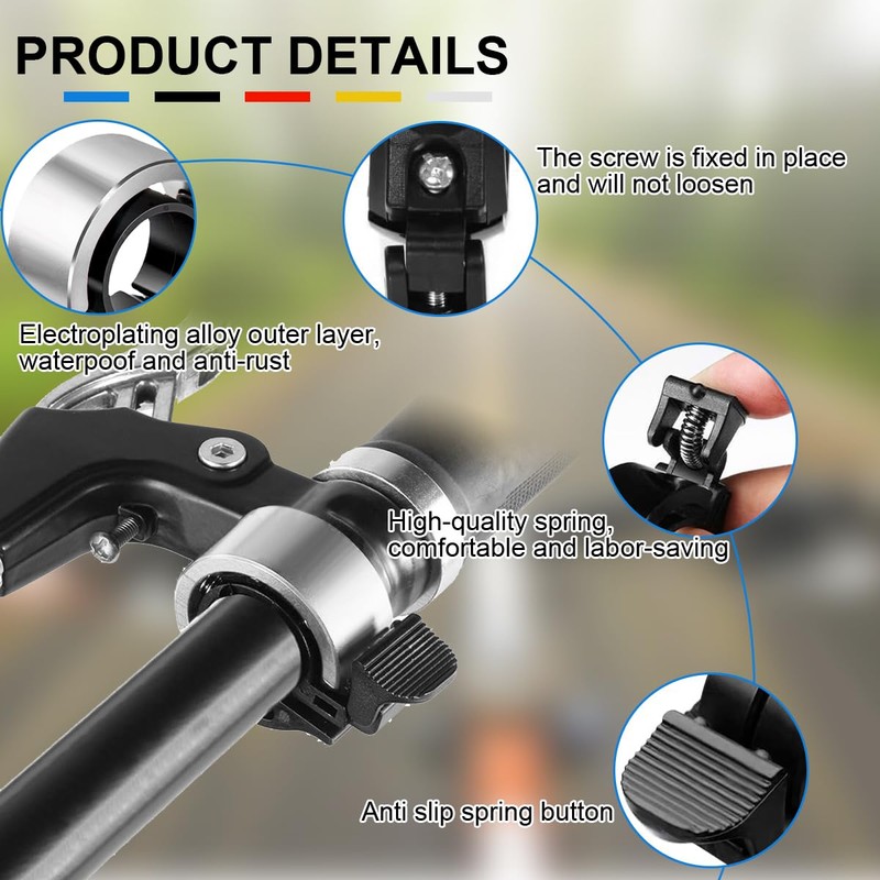 Ruayia Bicycle Bell Innovative Aluminum Alloy Bicycle Bell Mini Bicycle