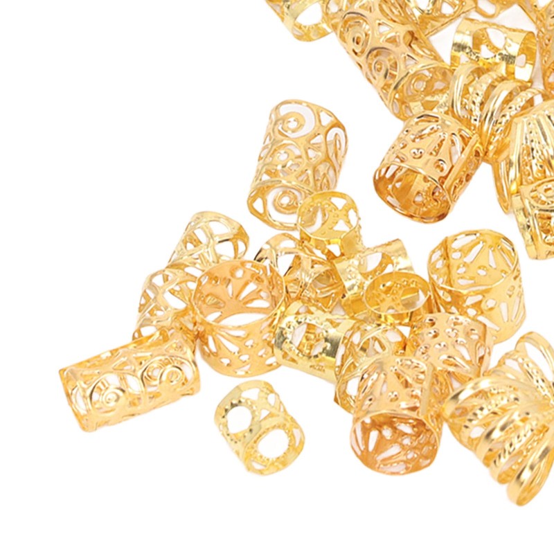 200 Anillos para el Pelo de Rastas, Patrones Exquisitos Ahuecados,