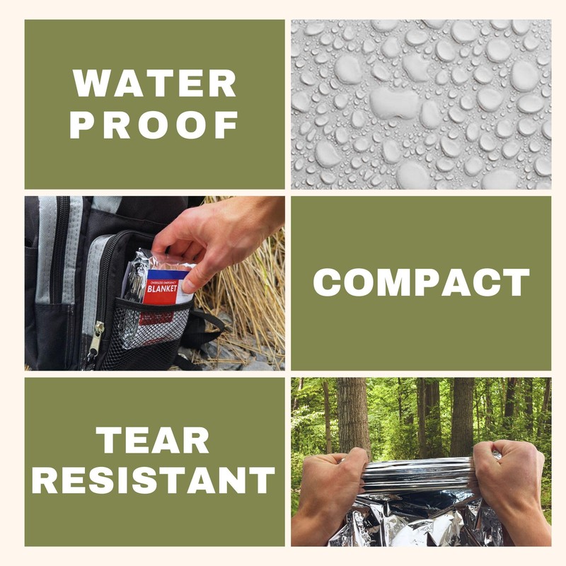 [1 Pack] Oversized Emergency Blanket 71”x142” | Emergency Mylar Blankets