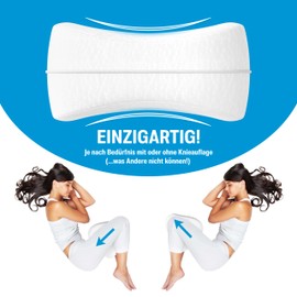BACK BODYGUARD Side Sleeper Pillow - Knee Pillow for Side Sleepers - Leg Pillow Perfectly Aligns Knees, Legs, Hips and Spine (Pillow + White Cover)