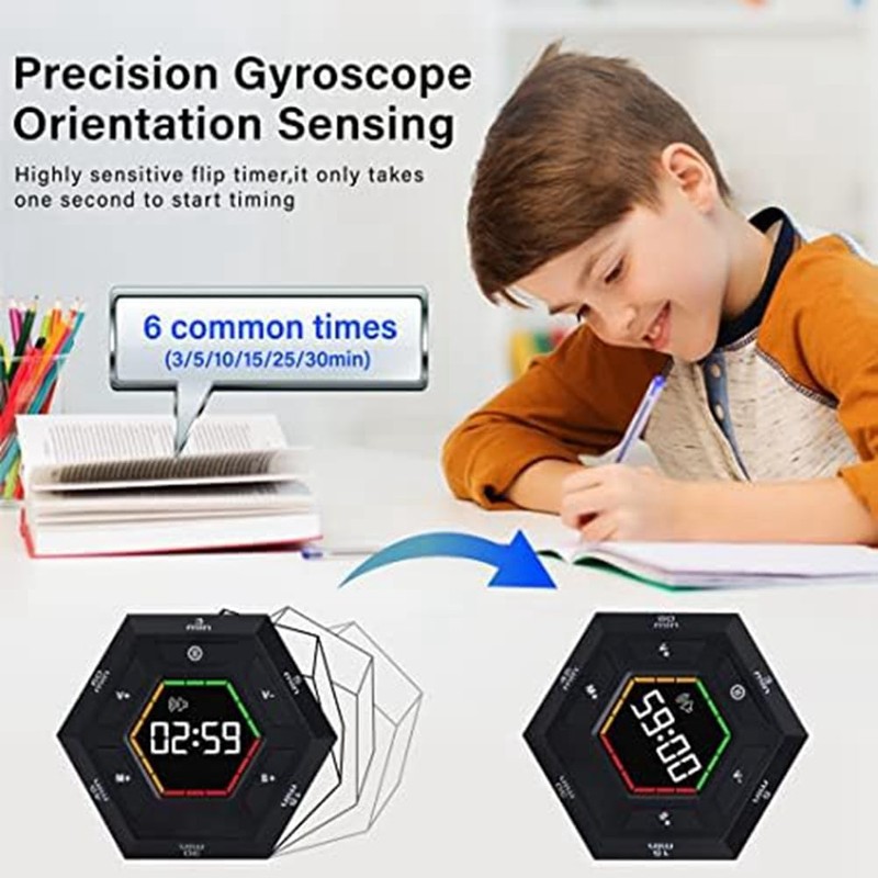 1 Piece Pomodoro Productivity Black Plastic Time Management Tool 3,