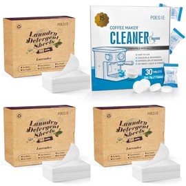 Poesie Lavender Scent Laundry Detergent Sheets & Coffee Machine Tablets