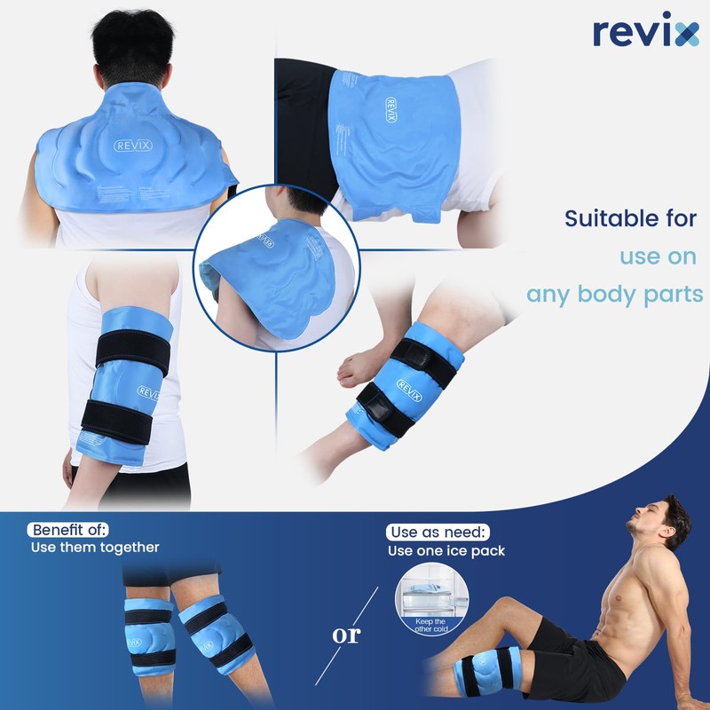 REVIX 20" Extra Large Ice Pack for Knee, Back, Shoulder,