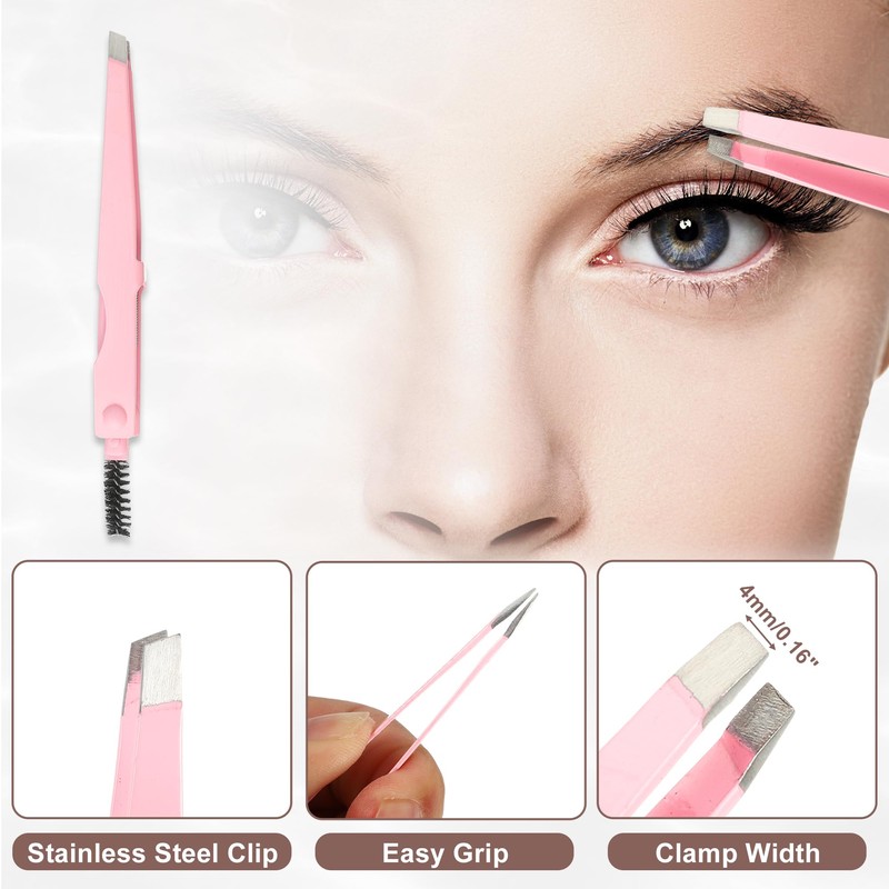 VOCOSTE 3 in 1 Eyebrow Scissors Eyebrow Trimmer Tweezer Eyebrow