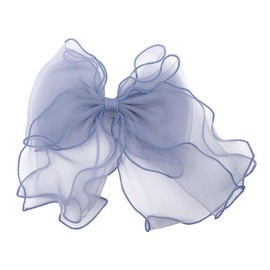 Mesh bow headdress hairpin ribbon Hair Bow Bachelorette Party Decorations Bridesmaid Favors Bride to Be Bridal Hair Clips large bow (Blue, One size)