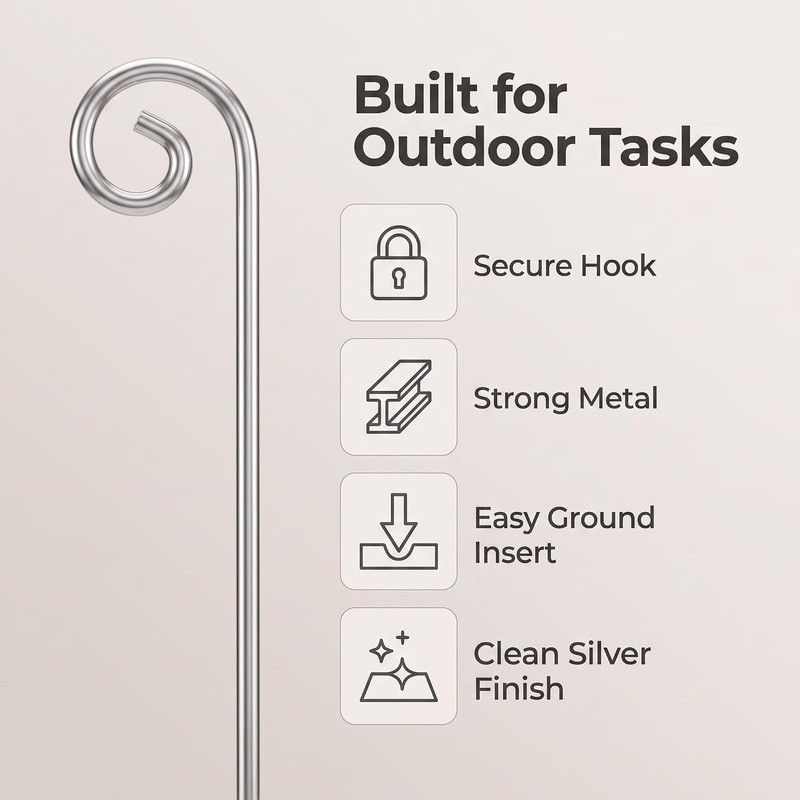 20 Pcs Silver 20cm Plant Label Hooks Markers Label Hanger